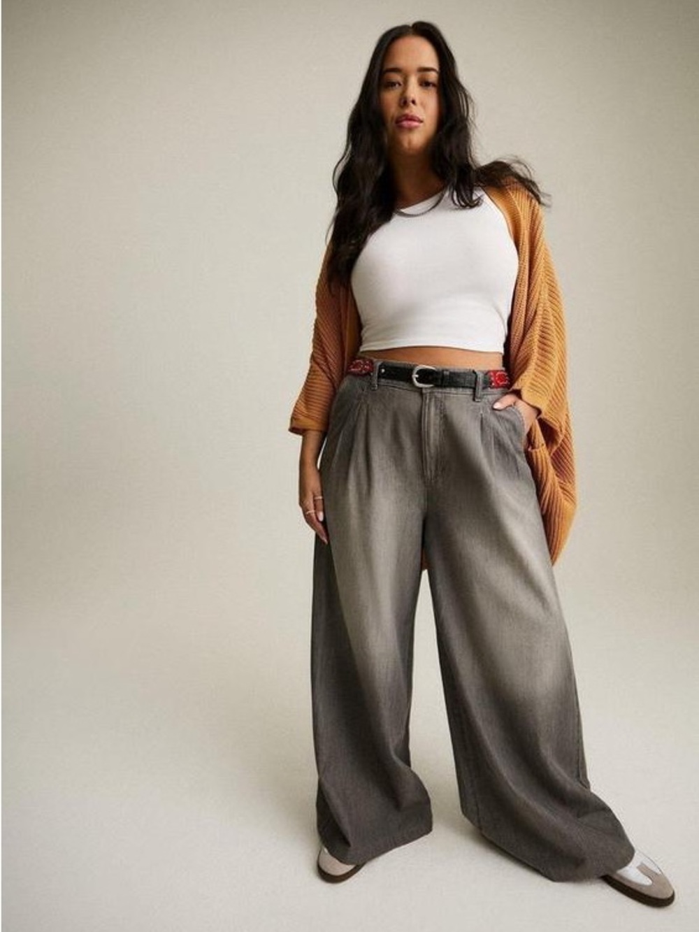 Festi Torrid Baggy Wide Gray Trouser Jeans